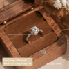 Nhẫn bạc ta xi vàng trắng đính Kim Cương Moissanite 6 li Elise