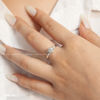Nhẫn bạc Việt Nam Moissanite 6 li ổ sáu chấu | Cáo Bạc