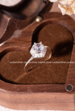  Nhẫn bạc Việt Nam xi vàng trắng đính kim cương Moissanite Hexa Light 