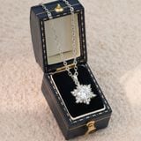  Dây chuyền bạc Việt Nam xi vàng trắng Frozen Kim Cương Moissanite bông tuyết | Cáo Bạc 