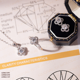  Nhẫn bạc Việt Nam xi vàng trắng đính kim cương Moissanite Lucky Bloom 
