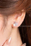  Khuyên tai bạc Việt Nam ngọc trai Freshwater Swan Kiss thiên nga đính đá sang trọng | Cáo Bạc 