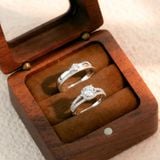  Nhẫn đôi bạc Việt Nam Circle Rings Couple (145) tinh tế thanh lịch | Cáo Bạc 