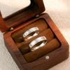 Nhẫn đôi bạc Việt Nam Vulpecula Couple Rings (275) viền nổi đính đá | Cáo Bạc