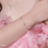  Lắc tay bạc Việt Nam tim full đá ổ đá rơi dây mảnh nữ tính | Cáo Bạc 