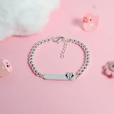  Lắc tay bạc Việt Nam trẻ em tag ngang Mickey dây bi dễ thương khắc tên | Cáo Bạc 