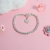  Lắc tay bạc Việt Nam trẻ em vảy rồng trơn cá tính chắc chắn khắc tên | Cáo Bạc 