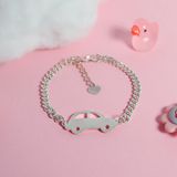  Lắc tay bạc Việt Nam trẻ em ô tô mắt xích trơn cá tính dễ thương khắc tên | Cáo Bạc 