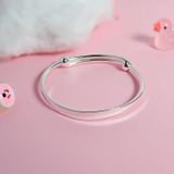  Lắc tay bạc Việt Nam trẻ em kiềng đặc cứng mặt dẹt chắc chắn khắc tên | Cáo Bạc 