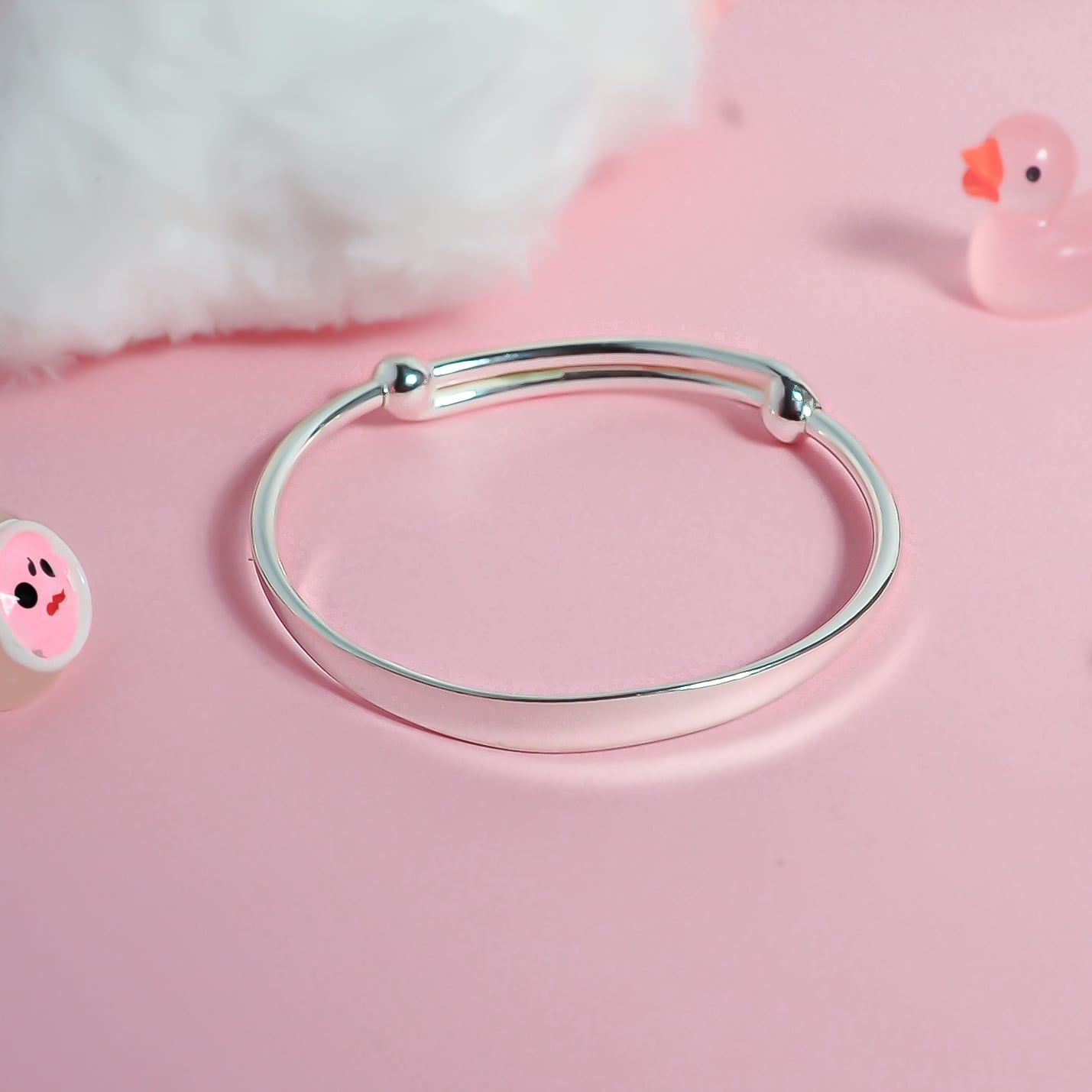  Lắc tay bạc Việt Nam trẻ em kiềng đặc cứng mặt dẹt chắc chắn khắc tên | Cáo Bạc 