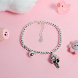  Lắc tay bạc Việt Nam trẻ em bi mèo thần tài mix chuông may mắn khắc tên | Cáo Bạc 