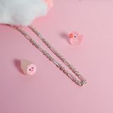  Dây chuyền rời bạc Việt Nam trẻ em mắt mo mix chữ nhật bản nhỏ tinh tế khắc tên | Cáo Bạc 