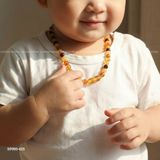  Dây chuyền hổ phách trẻ em tự nhiên nhẹ tay an toàn | Cáo Bạc 