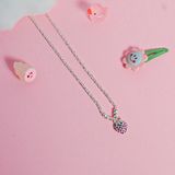  Dây chuyền bạc Việt Nam trẻ em dây xoắn Dâu bi dễ thương khắc tên | Cáo Bạc 