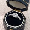 Nhẫn bạc Việt Nam Moissanite 6 li ổ sáu chấu | Cáo Bạc