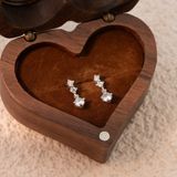  Khuyên tai bạc Việt Nam hai đá ổ đá rơi đính đá tấm tinh xảo | Cáo Bạc 