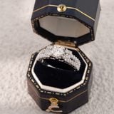  Nhẫn bạc Việt Nam xi vàng trắng đính Kim Cương Moissanite 7 li Star Heart | Cáo Bạc 