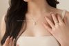 Dây chuyền bạc Việt Nam tim đá viền đá ngọt ngào | Cáo Bạc