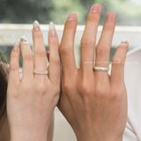  Lẻ nam nhẫn đôi bạc ta Diamond Crown Couple Rings (300) 