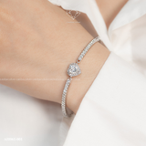  Lắc tay bạc Việt Nam Sweet Heart tim đá lắc cứng thanh lịch | Cáo Bạc 