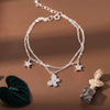 Lắc tay bạc Việt Nam Star & Butterfly hình ngôi sao và cánh bướm dễ thương | Cáo Bạc