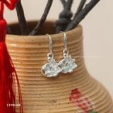  Khuyên tai bạc Việt Nam Liên Hương đính đá tinh tế dịu dàng | Cáo Bạc 