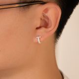  Khuyên tai nam bạc Việt Nam tròn đính đá T cá tính | Cáo Bạc 