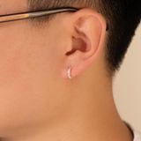  Khuyên tai nam tròn trơn tối giản phong cách cá tính | Cáo Bạc 