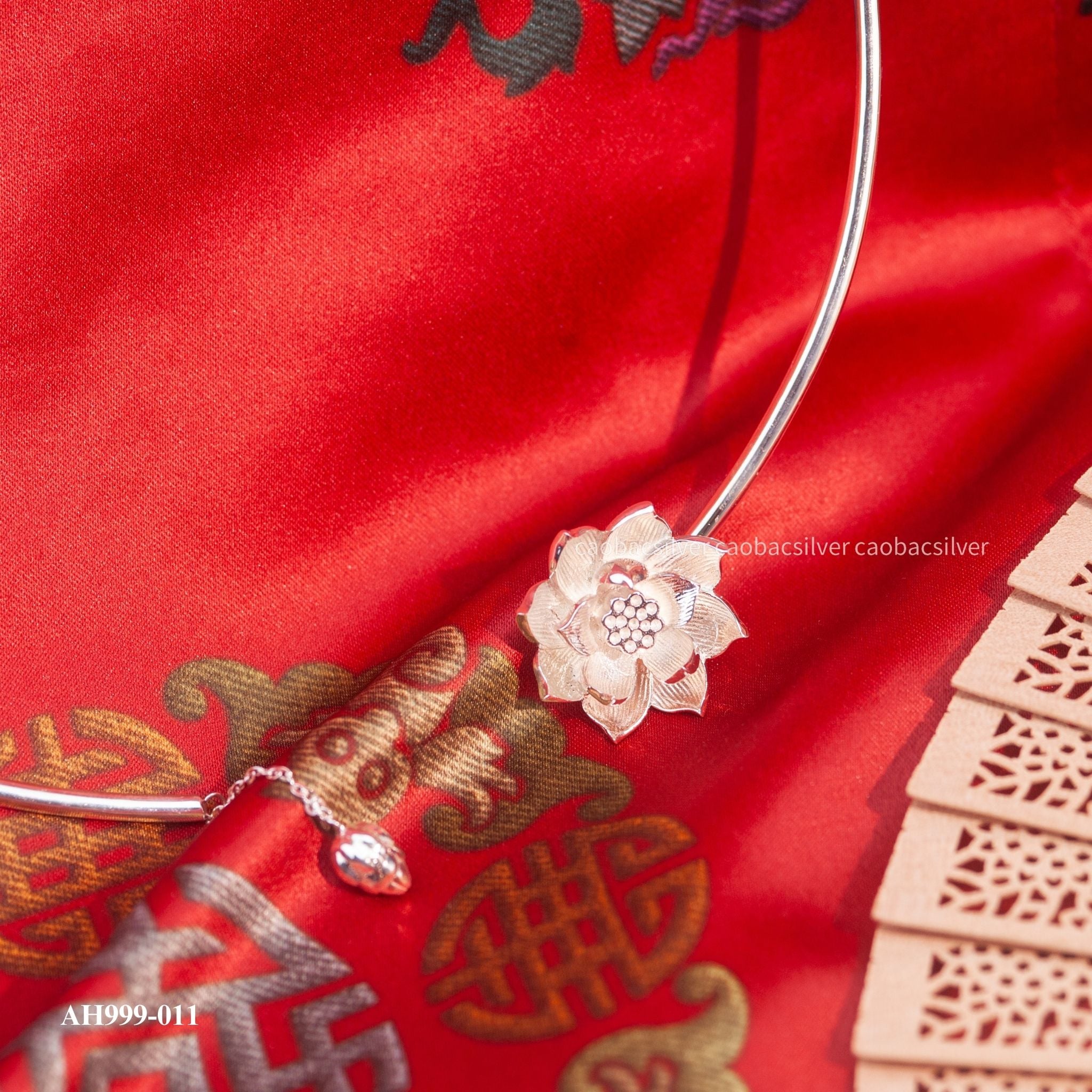  Kiềng cổ bạc Việt Nam Liên Hương charm sen truyền thống kiềng đặc  | Cáo Bạc 