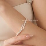  Lắc tay bạc ta vô cực chuỗi đá lắc bập 