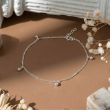  Lắc chân bạc Việt Nam charm bi thanh mảnh tối giản | Cáo Bạc 