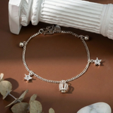  Lắc chân bạc Việt Nam Crown Star vương miện ngôi sao thanh lịch | Cáo Bạc 