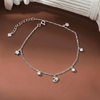 Lắc chân bạc Việt Nam charm trăng sao treo tinh tế Cáo Bạc