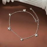  Lắc chân bạc Việt Nam charm bướm tinh xảo nữ tính ngọt ngào | Cáo Bạc 