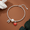 Lắc tay bạc Việt Nam Độc Lập charm chữ tinh xao ý nghĩa | Cáo Bạc