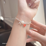  Lắc tay bạc Việt Nam Độc Lập charm chữ tinh xao ý nghĩa | Cáo Bạc 