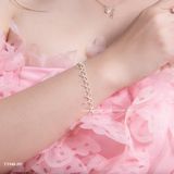  Lắc tay bạc Việt Nam chuỗi nơ trơn tối giản thanh lịch | Cáo Bạc 