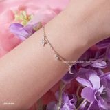  Lắc tay bạc Việt Nam trăng sao lấp lánh đính đá tinh tế | Cáo Bạc 