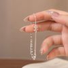 Lắc tay bạc Việt Nam mắt vuông sợi xích đôi nơ chập đá Cáo Bạc
