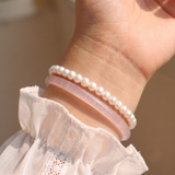  Lắc tay bạc Việt Nam ngọc trai Freshwater trắng 8-9li đẹp | Cáo Bạc 