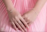  Lắc tay bạc Việt Nam nơ đính đá ổ đá rơi dây mảnh nữ tính | Cáo Bạc 