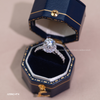 Nhẫn bạc Việt Nam xi vàng trắng đính Kim Cương Moissanite 8 li ổ đá bốn chấu | Cáo Bạc