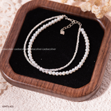  Lắc tay bạc Việt Nam ngọc trai Freshwater Dual Harmony kết hợp bạc cao cấp thanh lịch hiện đại | Cáo Bạc 