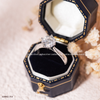 Nhẫn bạc Việt Nam xi vàng trắng đính kim cương Moissanite Solitaire Wish thanh lịch | Cáo Bạc