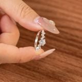  Nhẫn bạc Việt Nam sáu chấu cạnh năm đá ziczac lấp lánh | Cáo Bạc 