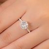 Nhẫn bạc Việt Nam tám chấu sole đính đá cạnh Cáo Bạc