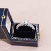 Nhẫn nhẫn bạc Việt Nam đính kim cương Moissanite 5.5 ly ổ đá bốn chấu cạnh xoắn lấp lánh sang trọng | Cáo Bạc