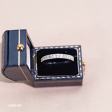  Nhẫn bạc Việt Nam xi vàng trắng đính full kim cương Moissanite nửa hàng đá sang trọng quý phái | Cáo Bạc 