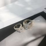  Nhẫn đôi bạc ta Queen Rings Couple (327) 