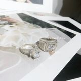  Nhẫn đôi bạc ta Skyline Rings Couple (360) 